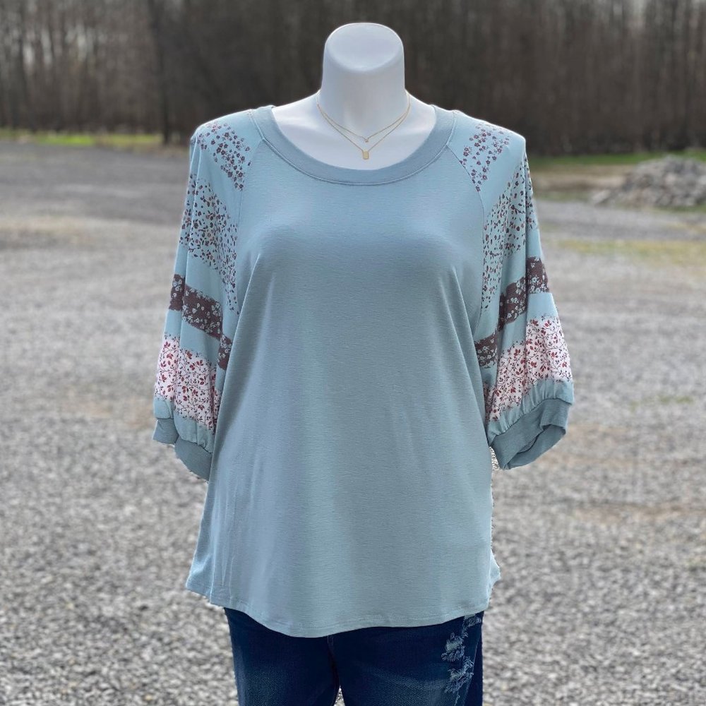 Ladies Size 3X Drop Shoulder 3/4 sleeve Top NWT